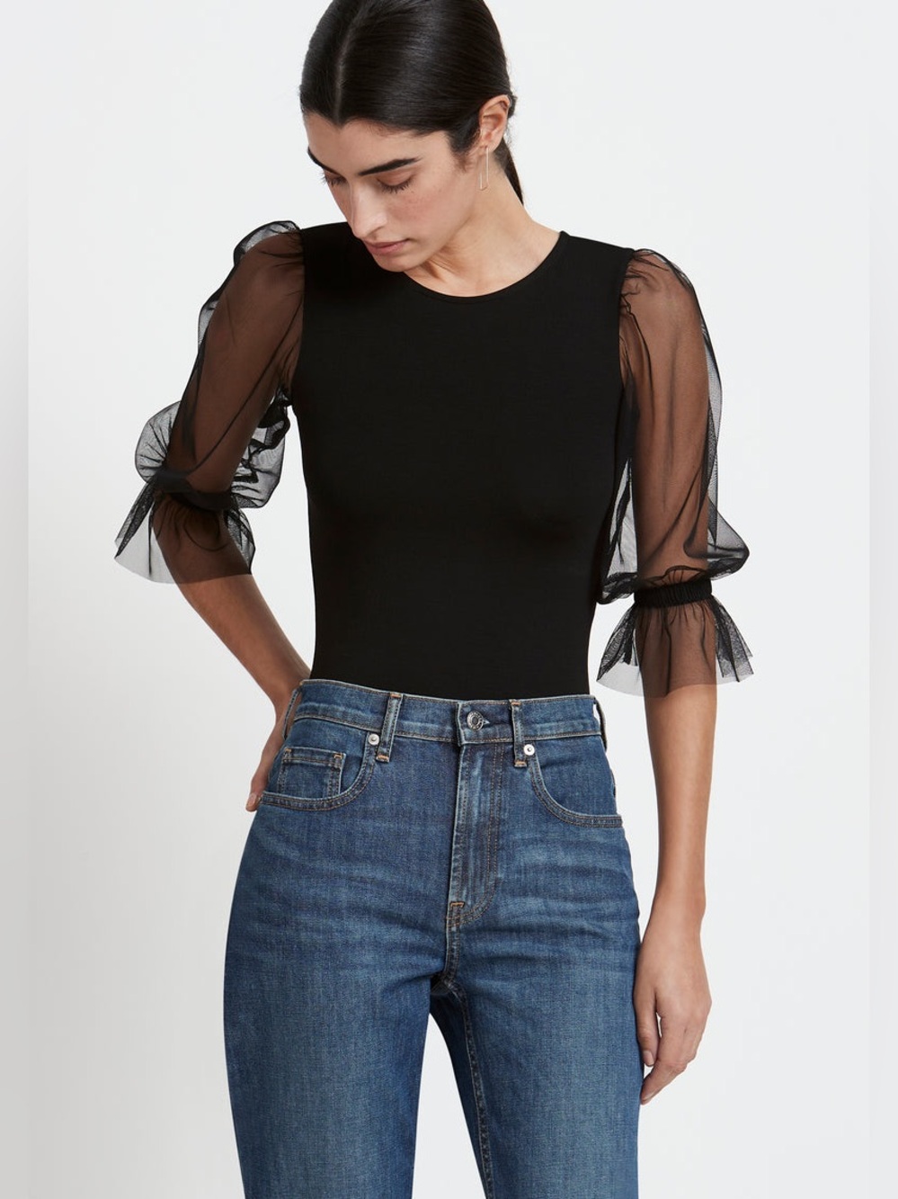 Marcella NYC Bellerose BodysuitSustainable European Jersey Mesh XS
